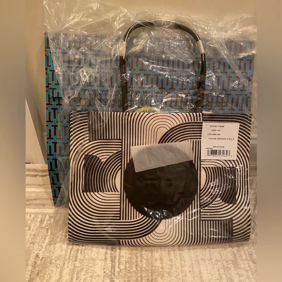 Tory Burch Black and White Tote Bag - Picture 6 of 7